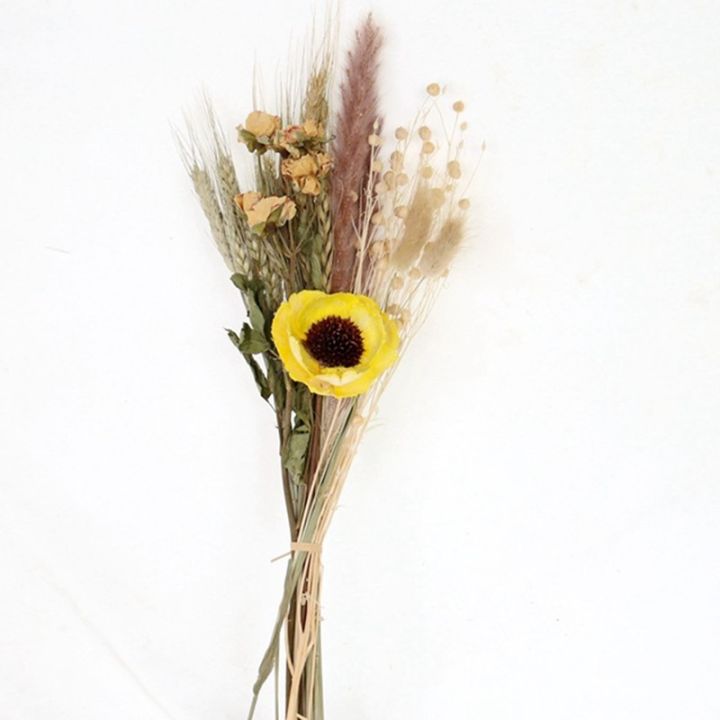 ayiq-flower-shop-กุหลาบธรรมชาติอบแห้งชั่วนิรันดร์ช่อดอกไม้ปลอมกกของตกแต่งงานแต่งงานการตกแต่งบ้านการจัดเรียงตรงกลาง