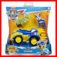 สินค้าขายดี!!! ของเล่น ตุ๊กตา เชส พาว พาโทรล PAW Patrol, Mighty Pups Super PAWs Chase’s Deluxe Vehicle with Lights and Sounds ของแท้ ของเล่น โมเดล โมเดลรถ ของเล่น ของขวัญ ของสะสม รถ หุ่นยนต์ ตุ๊กตา โมเดลนักฟุตบอล ฟิกเกอร์ Model