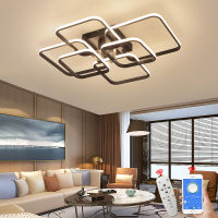 APP RC Square Circel Rings Ceiling Lights For Living Room Bedroom Home AC85-265V Modern Led Ceiling Lamp lustre plafonnier