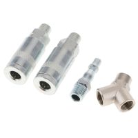 ✴✖ Tee Joints Air Line Hose Compressor Fitting Connectors Quick Release