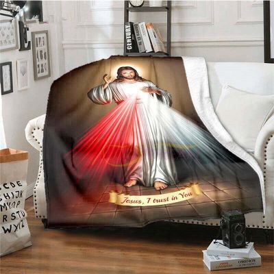 Jesus Blanket Cover Christ Blankets for Beds Sofas Soft Bed Sheet Warm Throw Blanket Bedspread Bedding Queen Size Room Decor