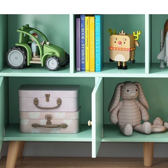 cha-ชั้นวางของเด็ก-รุ่น-l-009-sw270104-ชั้นวางหนังสือเด็ก-ตู้เก็บของ-ตู้เก็บของเล่น-8-ช่อง-สีเขียวสดใส