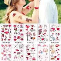 hot！【DT】✈☏  10 Kinds Tattoos Disposable Wedding Anniversary Temporary Arm Stickers Makeup Concealer Sticker