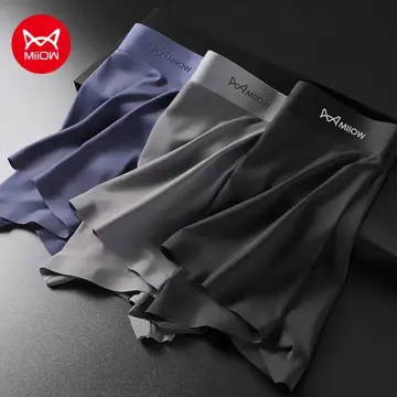 MiiOW 3Pcs Modal Print Men's Underwear Panties Male Cotton Antibacterial  Crotch Boxer Shorts Seamless Breathable Man Underpants - AliExpress