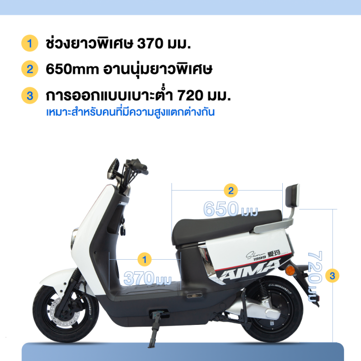 aima-มอไซค์ไฟฟ้า2023-มอเตอร์500w-60v20ah-รถมอเตอร์ไซค์ไฟฟ้า-รถจักรยานไฟฟ้าระดับพรีเมียม-electric-motorcycle-ประกอบให้95-รถมอเตอร์ไซค์-สินค้าพร้อมส่ง