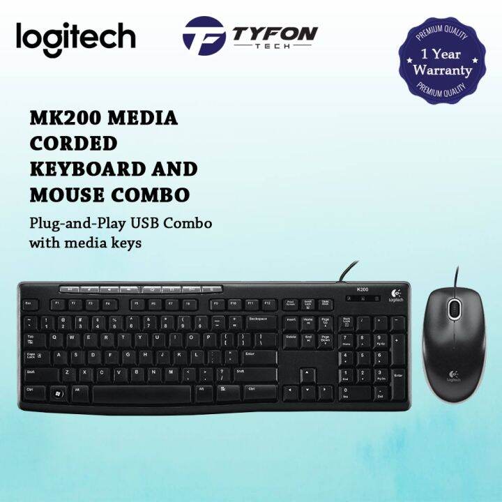 Logitech Media Combo MK200 Keyboard Mouse Set Lazada