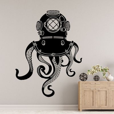 Octopus Tentacles Wall Decal Submarine Bathroom Home Decoration Vinyl Door Window Sticker Sea Animals Kraken Art Wallpaper E074