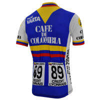 1985 cafe de colombia retro Ride clothes man cycling jersey short sleeve Sports Wear cycling clothing wholesale customized