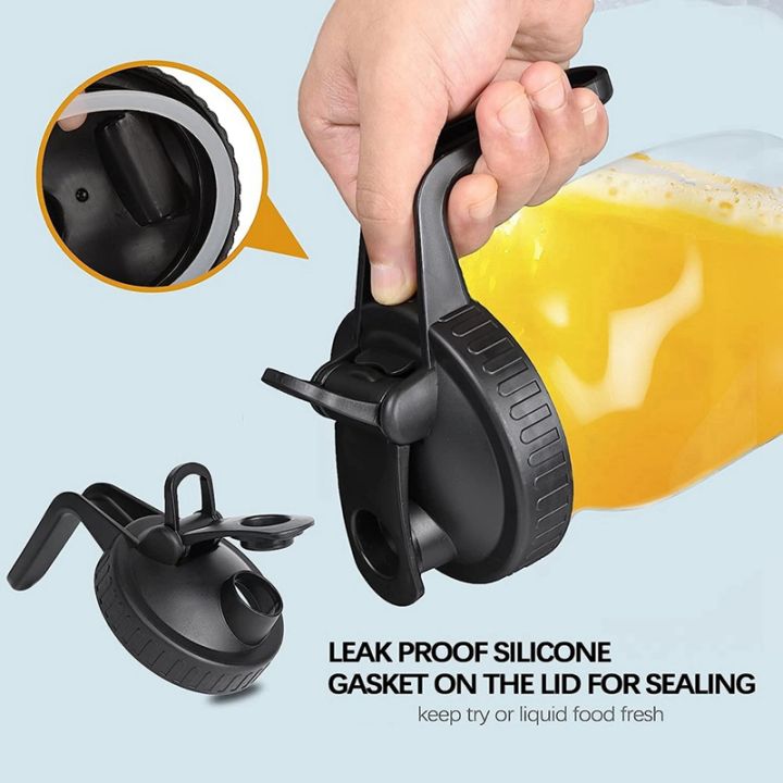 4piece-wide-mouth-jar-pour-spout-lids-with-handle-reusable-plastic-flip-cap-lid-leak-proof-airtight-seal-jar-not-included
