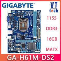 H61M-DS2 Gigabyte/S1 PCIE 3.0ซ็อกเก็ต1155 DDR3 H61เมนบอร์ดอินเทล2nd GA-H61M-DS2 3rd Gen