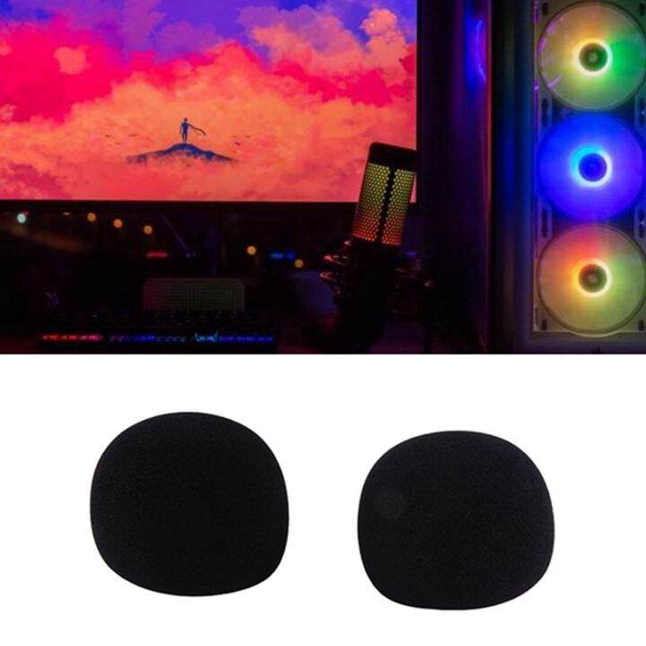 2pcs-set-for-zoom-h1-microphone-windproof-sponge-cover-voice-recorder-sponge-case-black