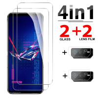 4in1กระจกนิรภัยสำหรับ Asus ROG โทรศัพท์6 Pro 5G เลนส์กล้อง Glas ฟิล์ม Rogphone 6 6pro Rogphone6 Rogphone6pro HD ป้องกันหน้าจอ