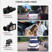 OBDPEAK Full HD 1080จุดรถ DVR Dashcam 3กล้อง WDR Night Vision เลนส์คู่มองหลังเวบย้อนกลับบันทึกวิดีโออัตโนมัติ24H ที่จอดรถ