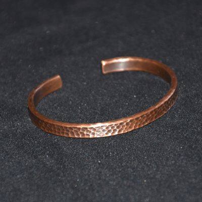 2021Copper Bracelet for Women Hand Cuff Bangles Solid Antique Pure Handmade Hammered Jewelry Resizable Punk Fashion Men Female Gift