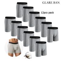 12pcs Pack Mid-Long Boxer Shorts Men Underwear Cotton Male Underpants for Men Sexy Homme Boxershorts Box Panties Slips Set Lot