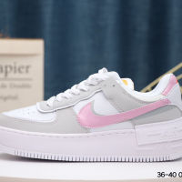 [Free shipping]แท้จริง Nike WMNS Air Force 1 Shadow สุภาพสตรีลำลองรองเท้ากีฬา ลื่นยาง outsole RB