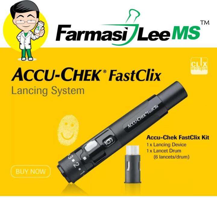 Accuchek Fastclix Lancing System + Drum 6 lancets Lazada