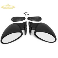 California Style Left &amp; Right Car Classic Retro Door Wing Side Mirror Rearview Vintage Matte Universal Black