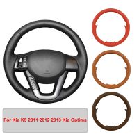 Hand stitched Artificial Leather Car Steering Wheel Cover For Kia K5 2011 2012 2013 Kia Optima Original Steering Wheel Braid