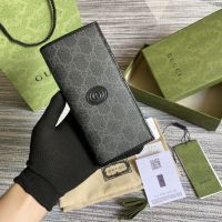 GUCCI GG กระเป๋าสตางค์ LONG WALLET WITH INTERLOCKING G