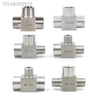 ✓✿▧ M14 M16 M20 1/8 1/4 3/8 1/2 3/4 BSP Female Thread 304 Stainless Steel Tee Type 3 Way High Pressure Pipe Fitting Connector