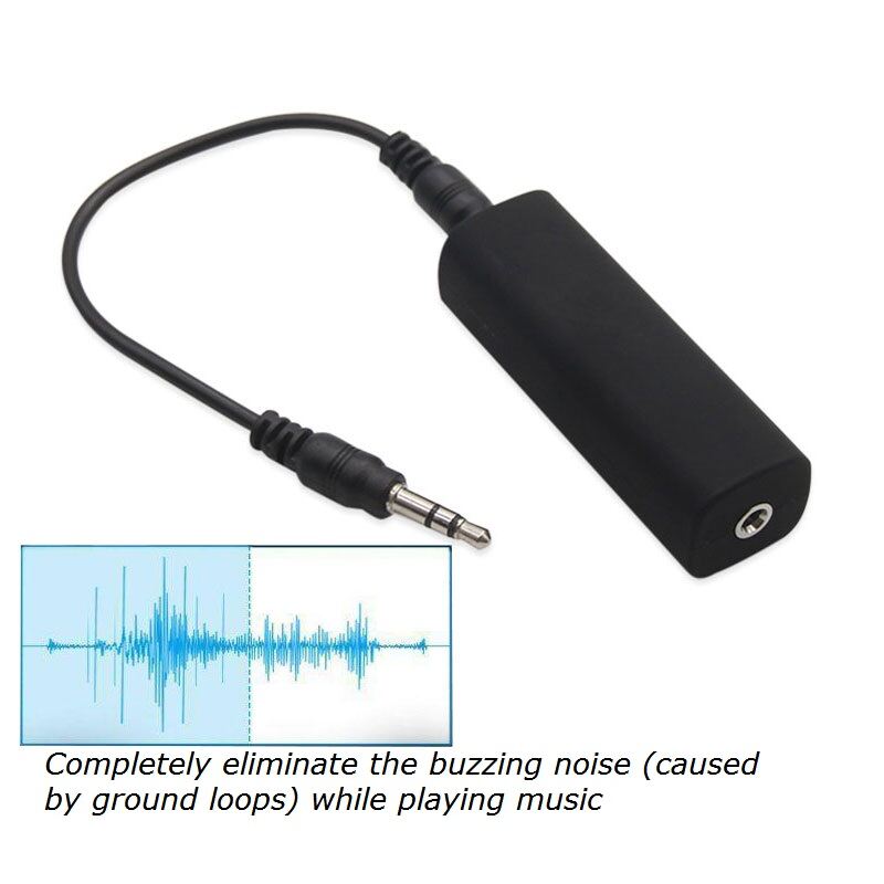 HKATOPS 3.5mm RCA Ground Loop Isolator Audio Stereo Hum Noise Filter Audio Jack 