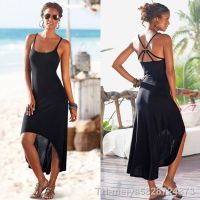 【hot】▤№  Sleeveless Boho Evening Beach New 2021 Ladies Beachwear Sundress Backless Dresses