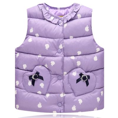 （Good baby store） 2018 Autumn/winter Children Down Vests Light Warm Vest Baby Upset Girls Waistcoat Children  39;s Clothes