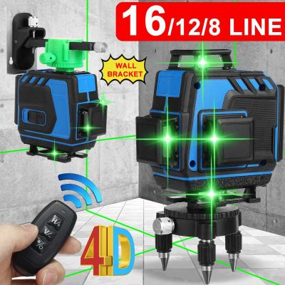 New 16 Lines Level 4D Vertical Horizontal Cross Line Self-leveling Level 360° with Extension Bar Tripod Stand