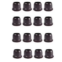 ▼ Extra Small Silicone Chair Leg Floor Protectors Dark Brown Chair Leg Caps W/Wrapped Felt Dark Silicon Furniture