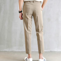 【Spot stock】Mens Pants Korean Fashion Suit Pants Casual Trousers 28-34 Mens High quality edition of nine-point trousers