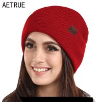 usaj61946 Chapéu de inverno feminino chapéus para mulheres e homens Skullies malha unissex chapéu quente Caveira preto vermelho