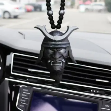 Japonês Oni Samurai Kabuto Capacete Do Carro Pingente Rosto