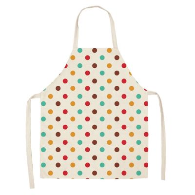 Geometric Aprons Cotton Linen Women Adult Kids Sleeveless Apron Easy Cleaning Home Kitchen Cooking Pinafore Aprons