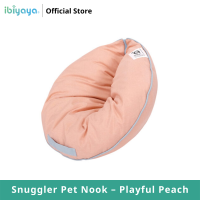 Ibiyaya Snuggler Pet Nook – Playful Peach เบาะนอนสำหรับสัตว์เลี้ยง สีพีช