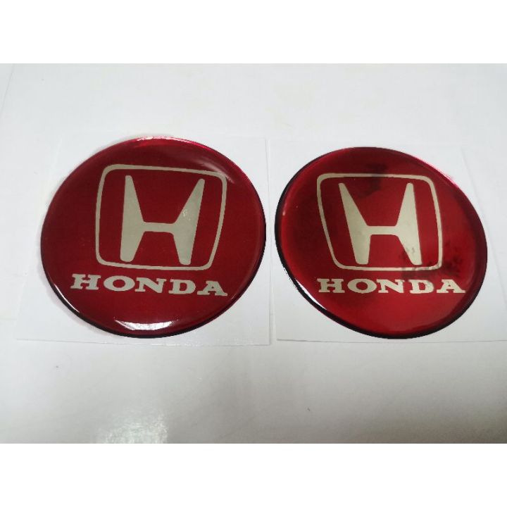 สติ๊กเกอร์กลมเทเรซิ่นนูนอย่างดี-โลโก้-honda-ติดรถ-แต่งรถ-sticker-ฮอนด้า-ติดดุมล้อ-ดุมล้อ-กลม-ทรงกลม-ติดพวงมาลัย