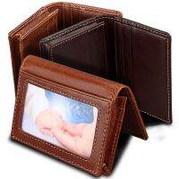 【CW】▤  Brand Men Wallets Leather Short Coin Purse Small Cash Wallet for Male Card Holder Photo