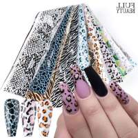 CHCQ917 Accessory Decoration Manicure Adhesive Sky Starry Stickers Transfer Skin Animal Wild Set Foil Nail Leopard Sexy 10pcs