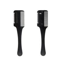 【CC】 Hair Cutting Comb Handle Styling Brushes with Blades Thinning Trimmin Tools