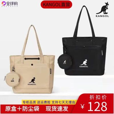 ↂ KANGOL Official Medium Tote Bag Men and Women Large Capacity Commuter Bag Kangaroo Shoulder Bag Fashion Versatile Handbag