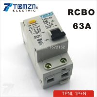 63a 1pn Tpnl 230V ~ 50Hz/60Hz เบรกเกอร์กระแสไฟตกค้างและการป้องกันการรั่วไหลเกิน Rcbo