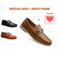 COD ☋▥✾ The Outline Shop27dgsd6gfd Male Casual Genuine Leather Loafer Shoes Kasut Kulit Lelaki Large Size 38 46 Mens Loafers High-level Business shoes Wedding shoes Doug Boat Leather Driving Shoes Slip On loafer