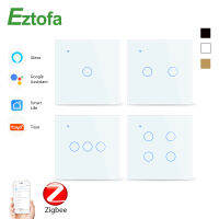 ZigBee Smart Home Wifi Wall Touch Wwitch,23 Way,แผงกระจกนิรภัยทั้งบ้านควบคุมแสง SwitchAC85-240V,1234 Gang