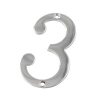 【LZ】●✻  Stainless Steel Mounted Screw Digital House Number 3  75mm Height Door Number