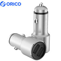 ORICO 12W ตัวแยกหัวแปลงที่จุดบุหรี่ในรถยนต์ช่องเสียบสายชาร์จเครื่องชาร์จโทรศัพท์ที่เดินทางที่ชาร์จแบตในรถอเนกประสงค์แบบคู่