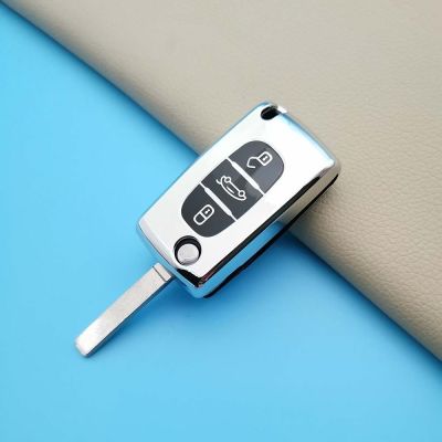 ♈┋✤ TPU Folding Style Remote Control Key Cover Case For Peugeot 107 207 307 308 407 607 S For Citroen C2 C3 C4 C5 C6 Car Accessorie