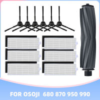 สำหรับ Osoji 950 680 870 990เครื่องดูดฝุ่นหุ่นยนต์ลูกกลิ้งแปรงด้านข้างกรองซับผ้าประกอบชุดอุปกรณ์เสริม