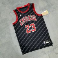 Nba Basketball Men‘S Jersey Sale Chicago Bulls #23 Michaelˉjordan Heat Pressed Jerseys Stripe Black