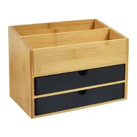 Bamboo Separate Cosmetic Drawer Storage Box Desk Organiser Office Storage Box Desktop Jewelry Skin Care Rack
