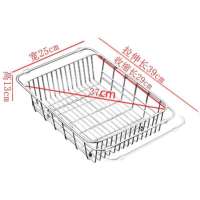 Kitchen Sink Drainage Basket 304 Stainless Steel Sink Do the Dishes Draining Rack Retractable Drain Basket